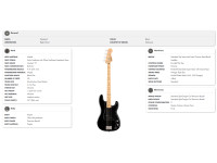 Fender Standard Precision Bass MN Black Pickguard Black Fender Standard Precision Bass MN Black Pickguard Black